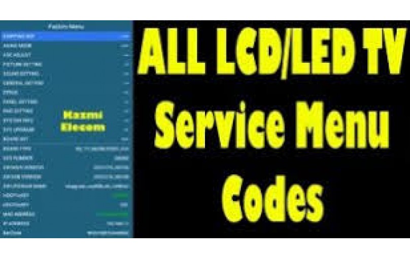 Led service menu code with bord name